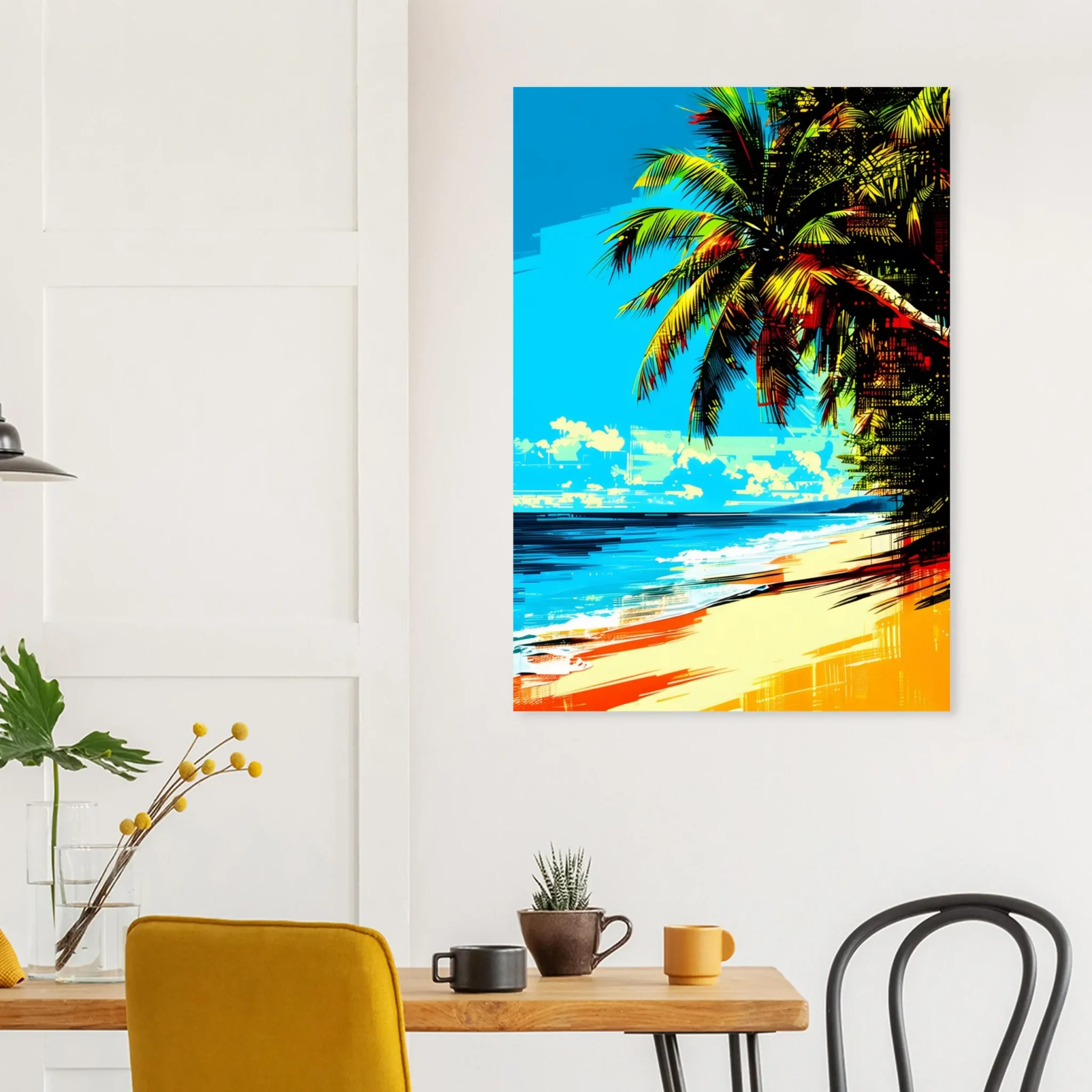 Solar Palm Shore Tropical Seascape Art Print 6