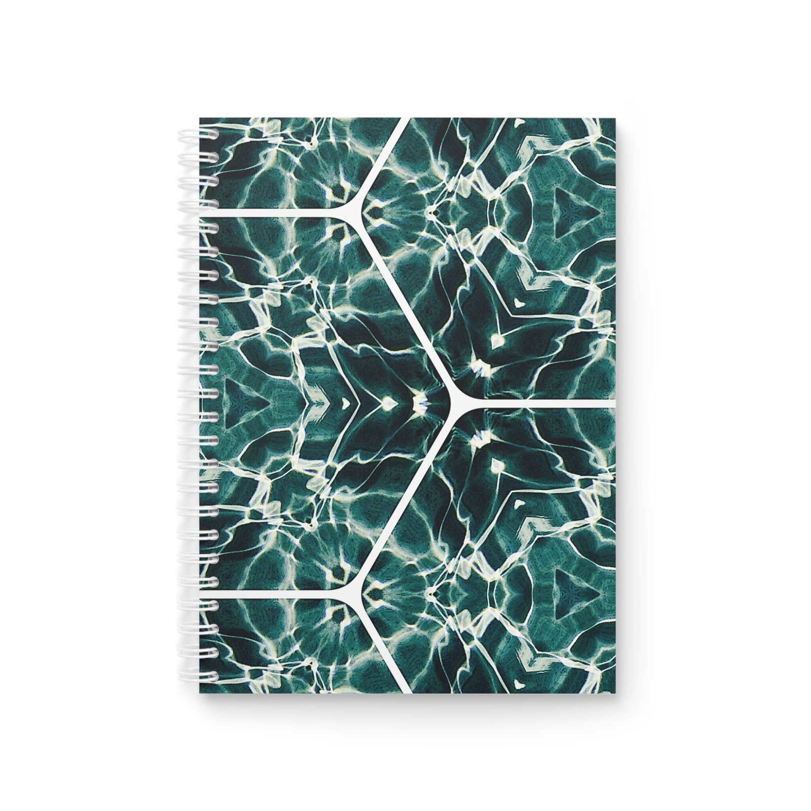 EU Spiral Notebook Ruled Lines EMERALD WATER DANCE 1