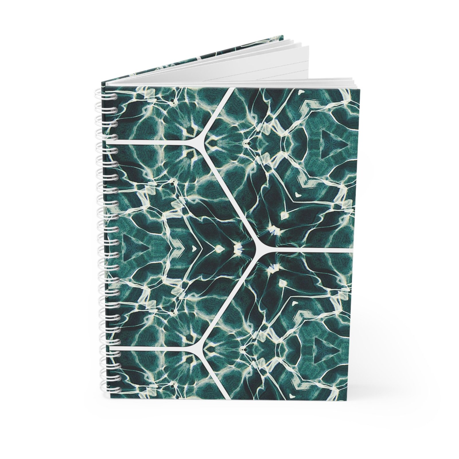 EU Spiral Notebook Ruled Lines EMERALD WATER DANCE 3