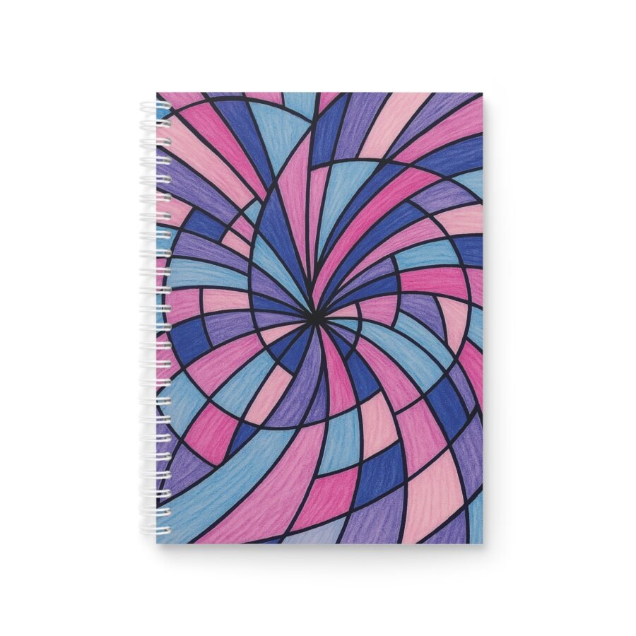 EU Spiral Notebook Ruled Lines RADIAL WHISPER 1