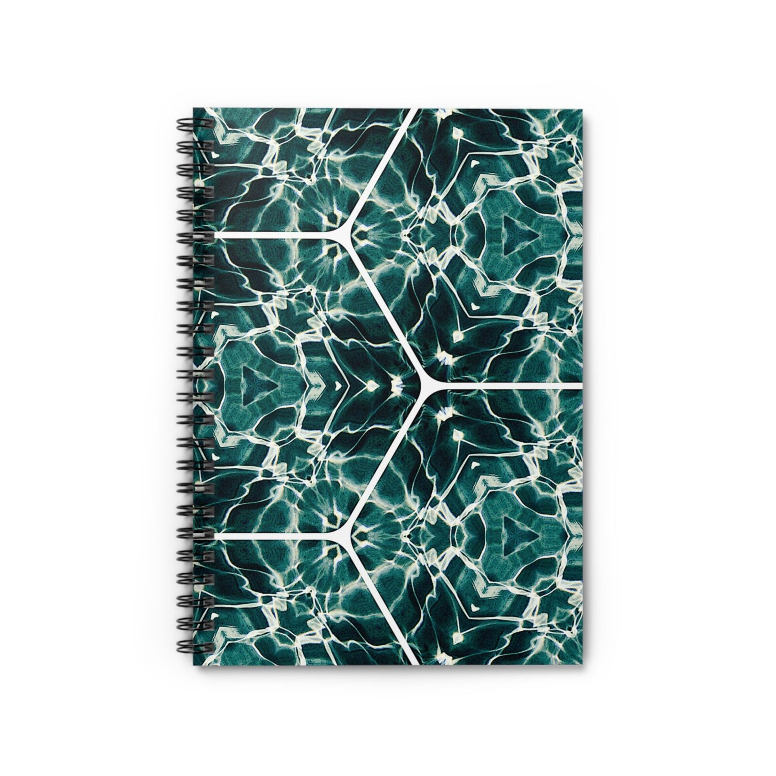 US Spiral Notebook - Ruled Lines - EMERALD WATER DANCE 2