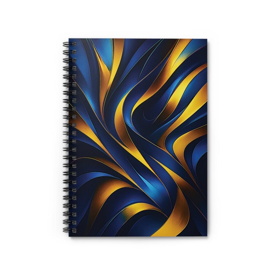 US Spiral Notebook Ruled Lines GOLDEN FLOW 2