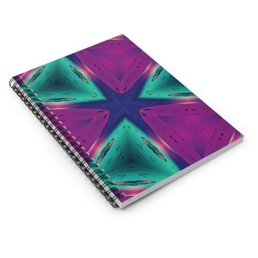 US Spiral Notebook Ruled Lines MAGENTA GREEN BLUE 1