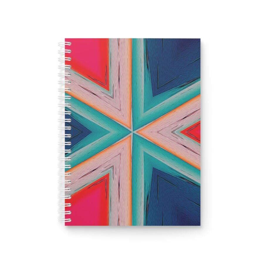 EU Spiral Notebook Ruled Lines COLORFUL TRIANGLES 1