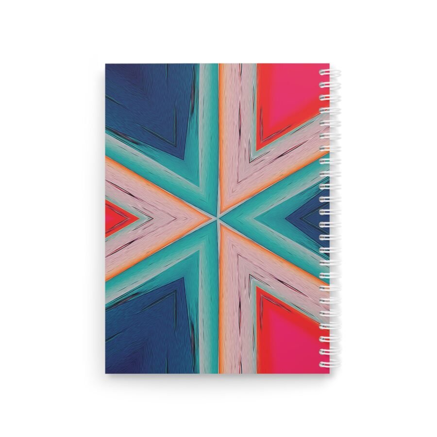 EU Spiral Notebook Ruled Lines COLORFUL TRIANGLES 2