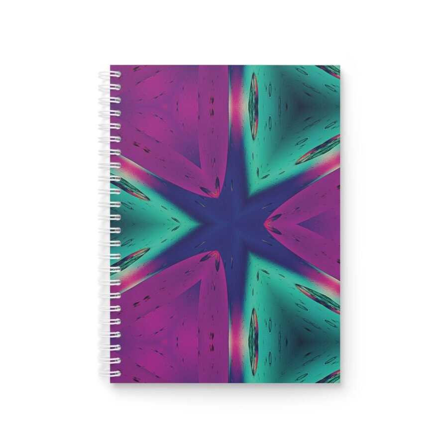 EU Spiral Notebook Ruled Lines MAGENTA GREEN BLUE 1