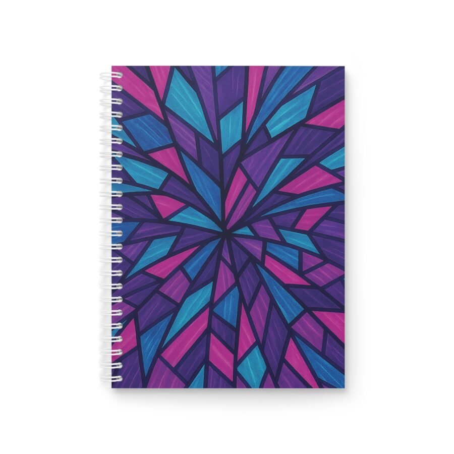 EU Spiral Notebook Ruled Lines RADIAL BLOOM 1
