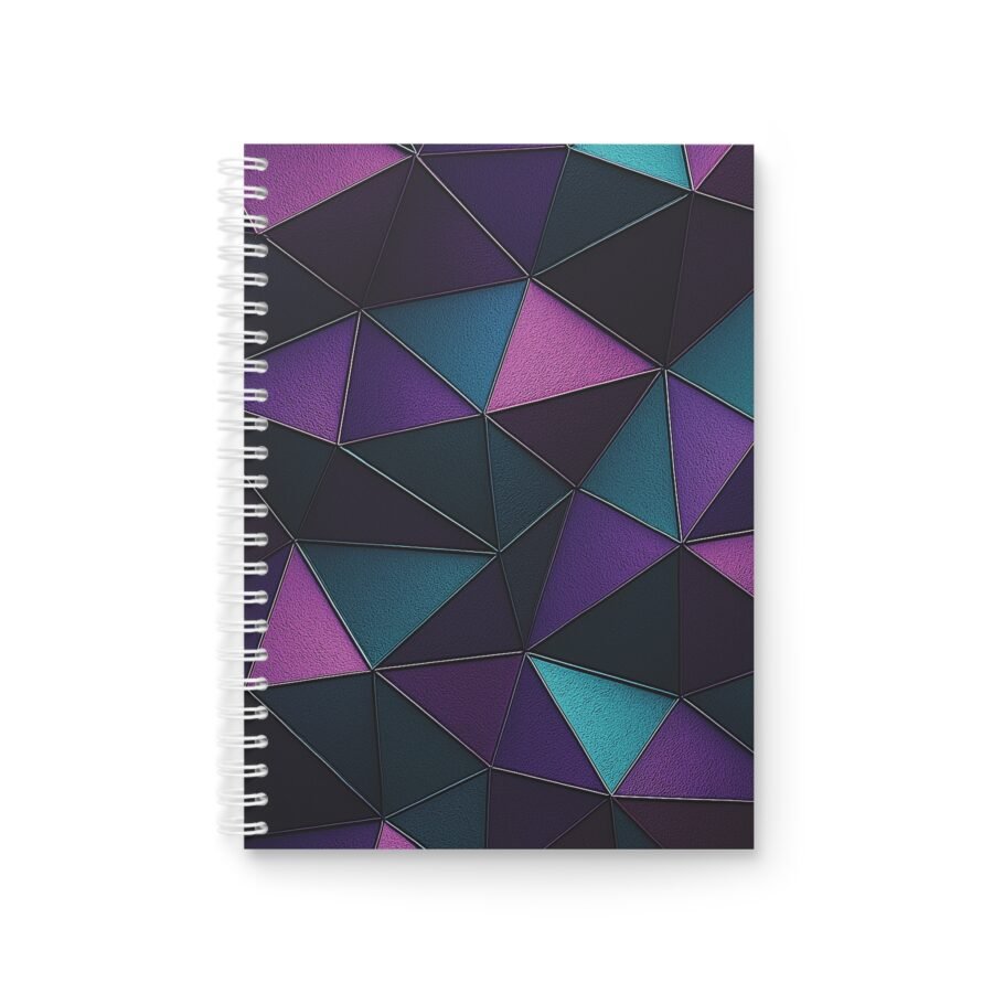 EU Spiral Notebook Ruled Lines TRIANGULAR CYBER BLOOM 1