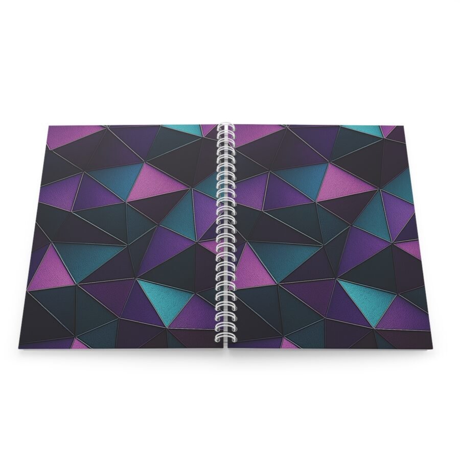 EU Spiral Notebook Ruled Lines TRIANGULAR CYBER BLOOM 2