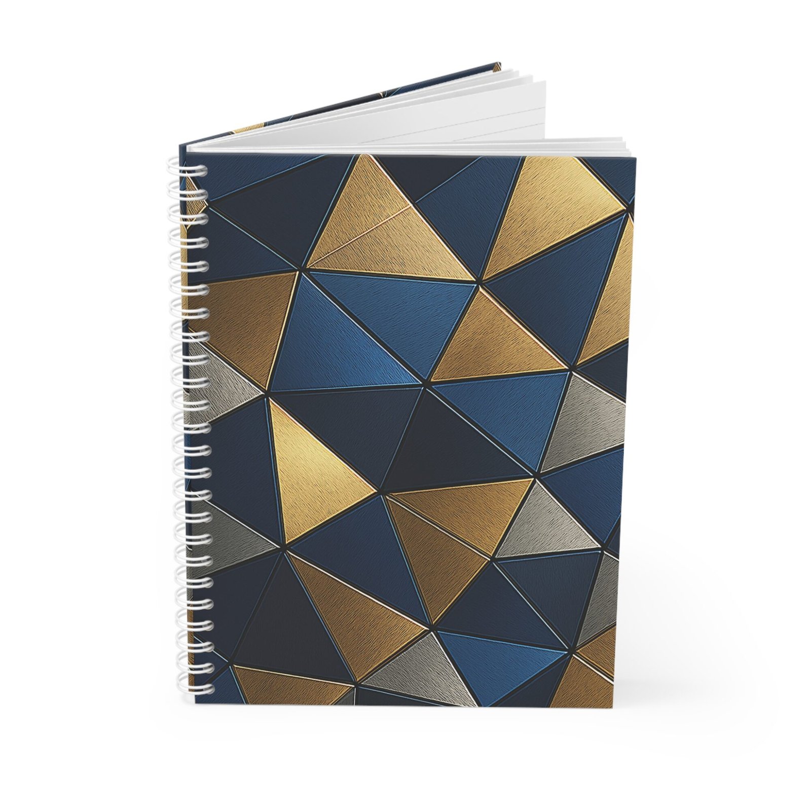 EU Spiral Notebook Ruled Lines TRIANGULAR GOLD BLUE 4 EU Spiral Notebook Ruled Lines TRIANGULAR GOLD BLUE 4