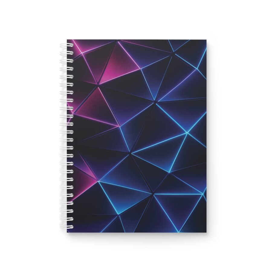 EU Spiral Notebook Ruled Lines TRIANGULAR NEON GLOW 1