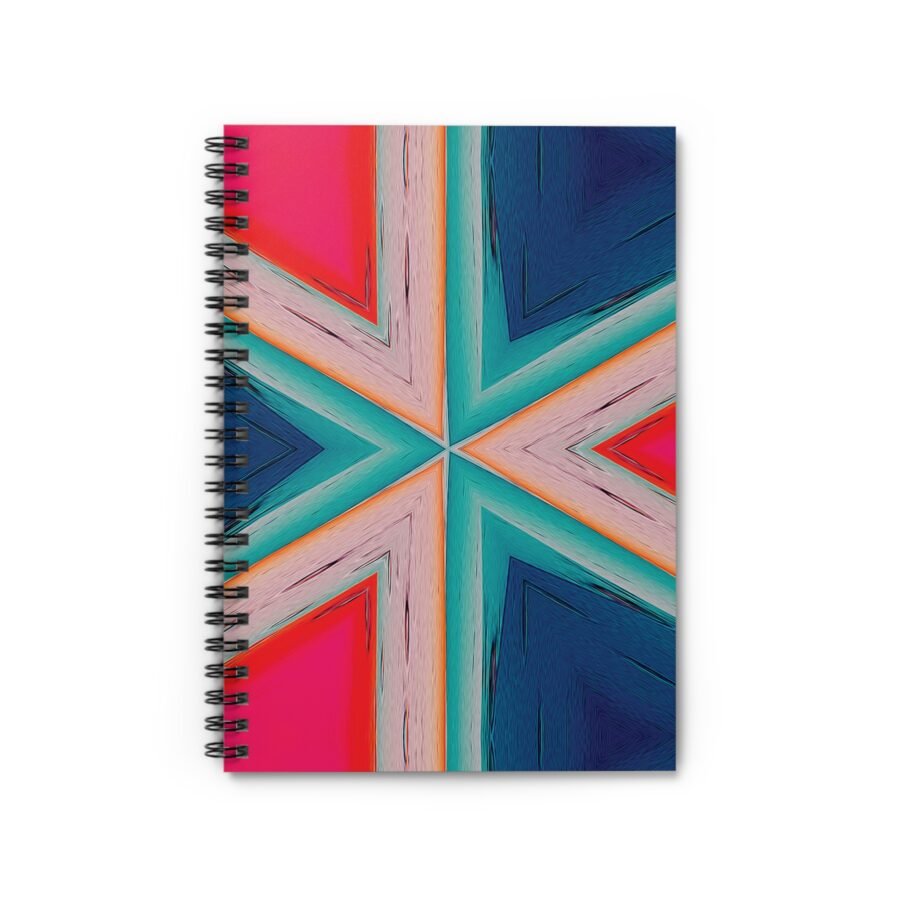 US Spiral Notebook Ruled Lines COLORFUL TRIANGLES 2