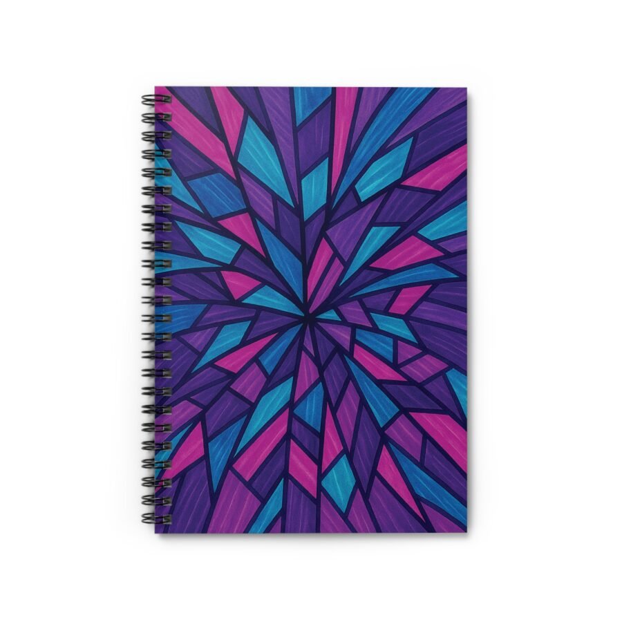 US Spiral Notebook Ruled Lines RADIAL BLOOM 2