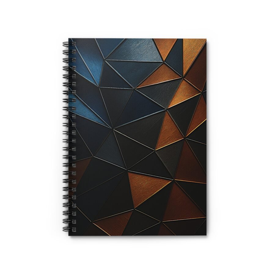 US Spiral Notebook Ruled Lines TRIANGULAR COPPER NIGHT 2