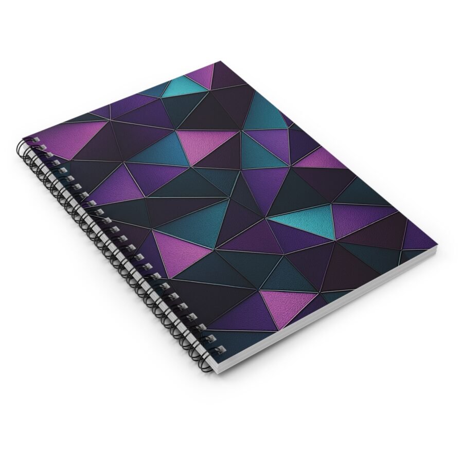 US Spiral Notebook Ruled Lines TRIANGULAR CYBER BLOOM 1