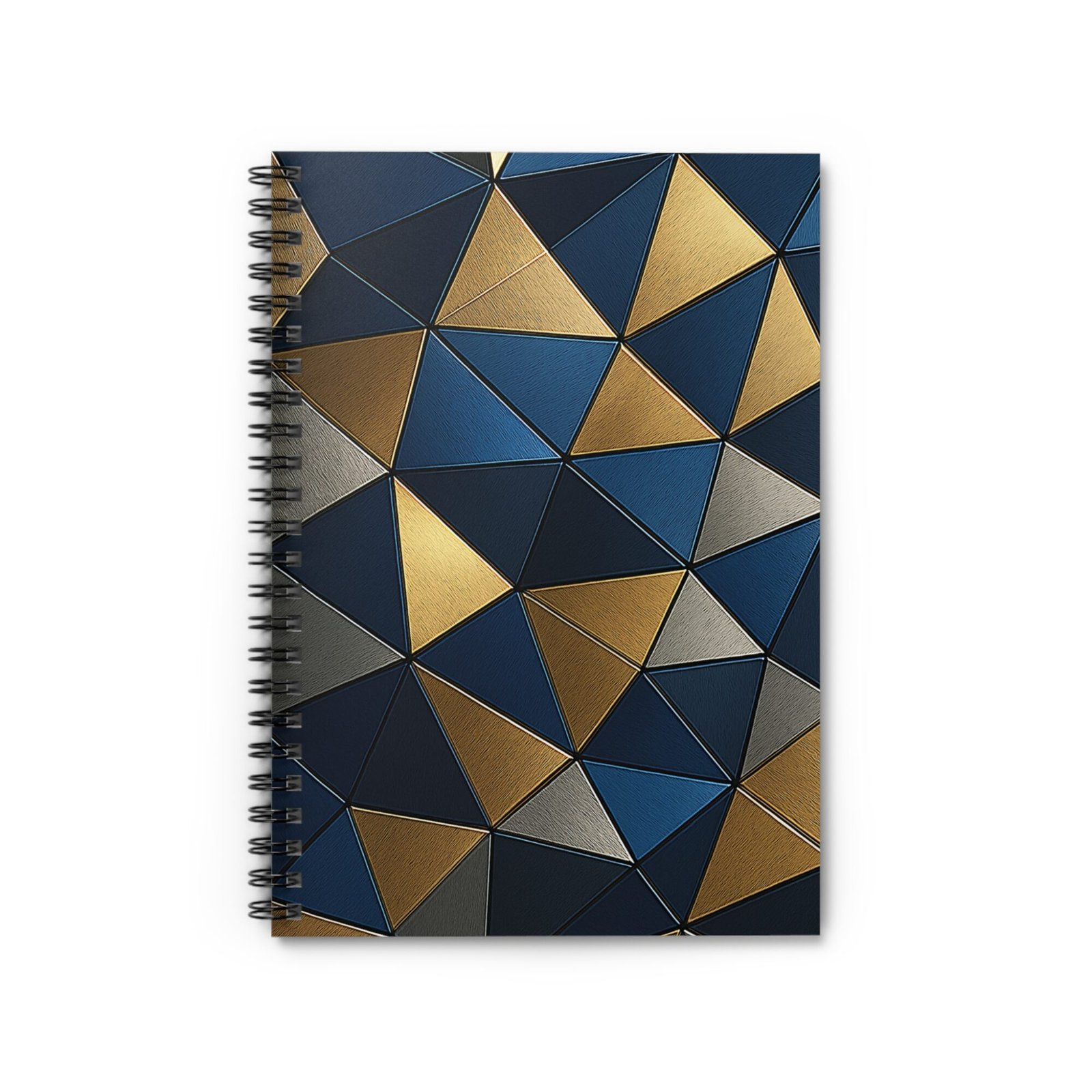US Spiral Notebook Ruled Lines TRIANGULAR GOLD BLUE 2 US Spiral Notebook Ruled Lines TRIANGULAR GOLD BLUE 2