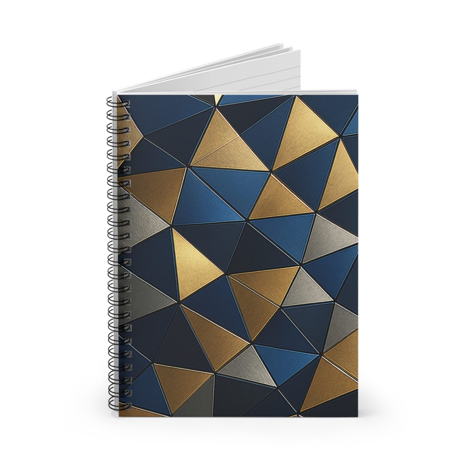 US Spiral Notebook Ruled Lines TRIANGULAR GOLD BLUE 3 US Spiral Notebook Ruled Lines TRIANGULAR GOLD BLUE 3