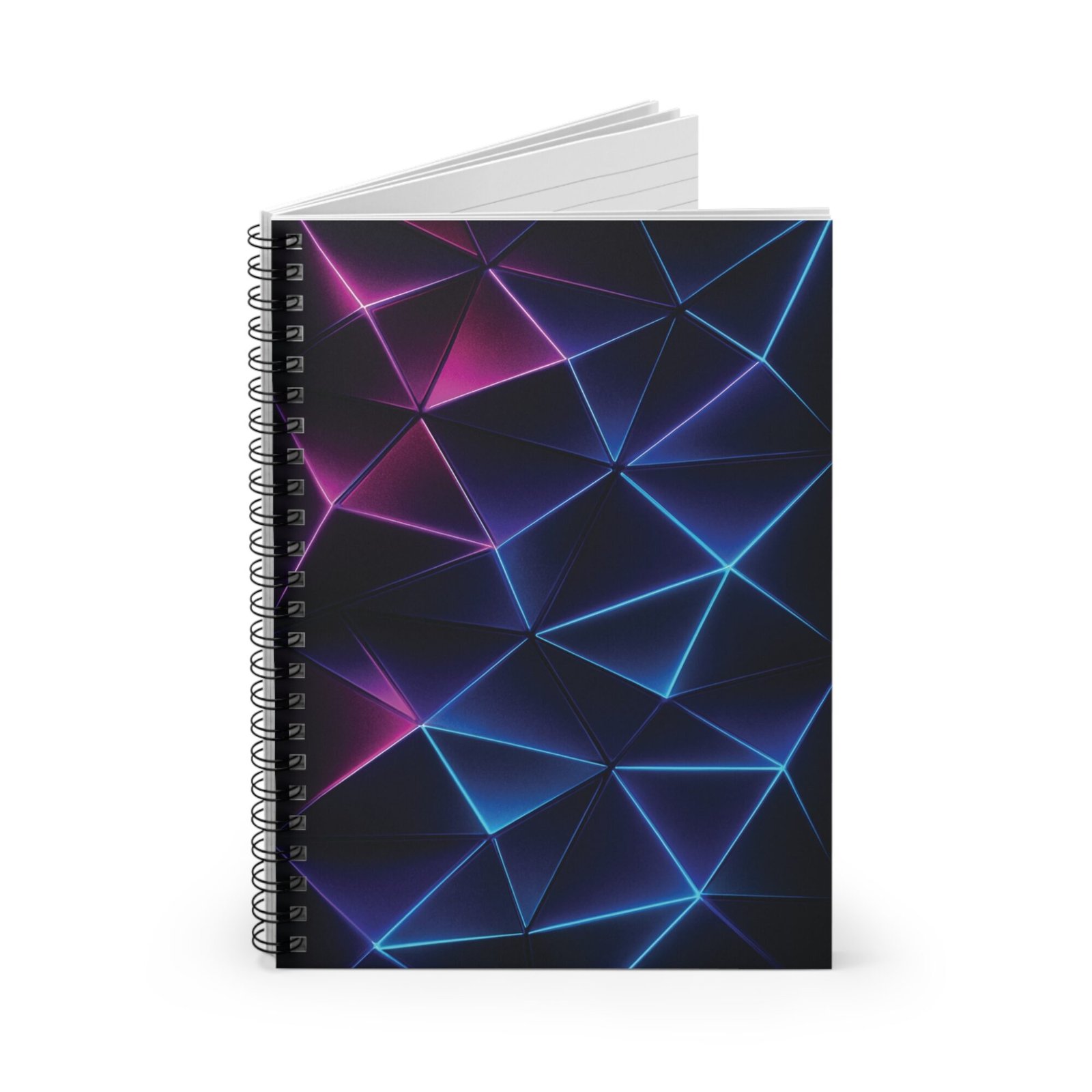 US Spiral Notebook Ruled Lines TRIANGULAR NEON GLOW 3 US Spiral Notebook Ruled Lines TRIANGULAR NEON GLOW 3