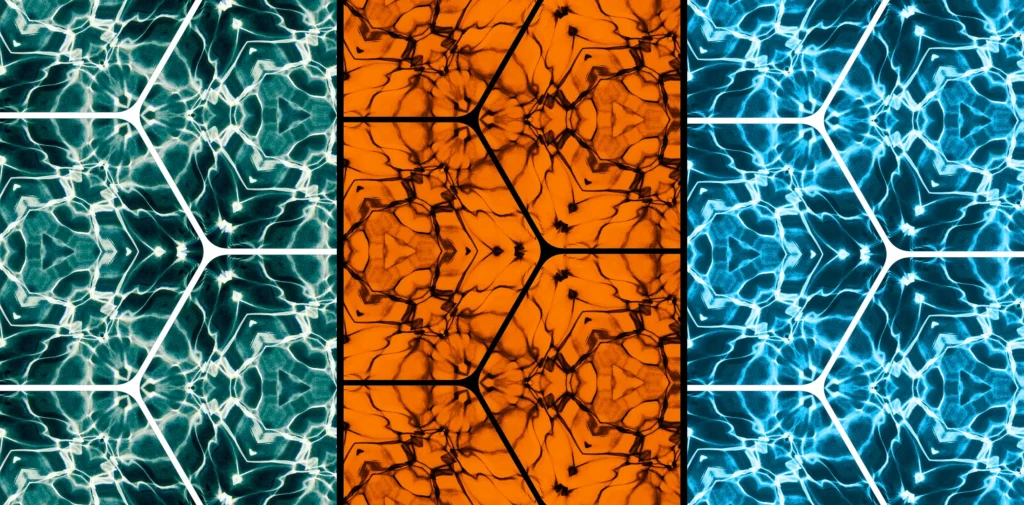 Hexagonal Pulse giclée print posters collection.