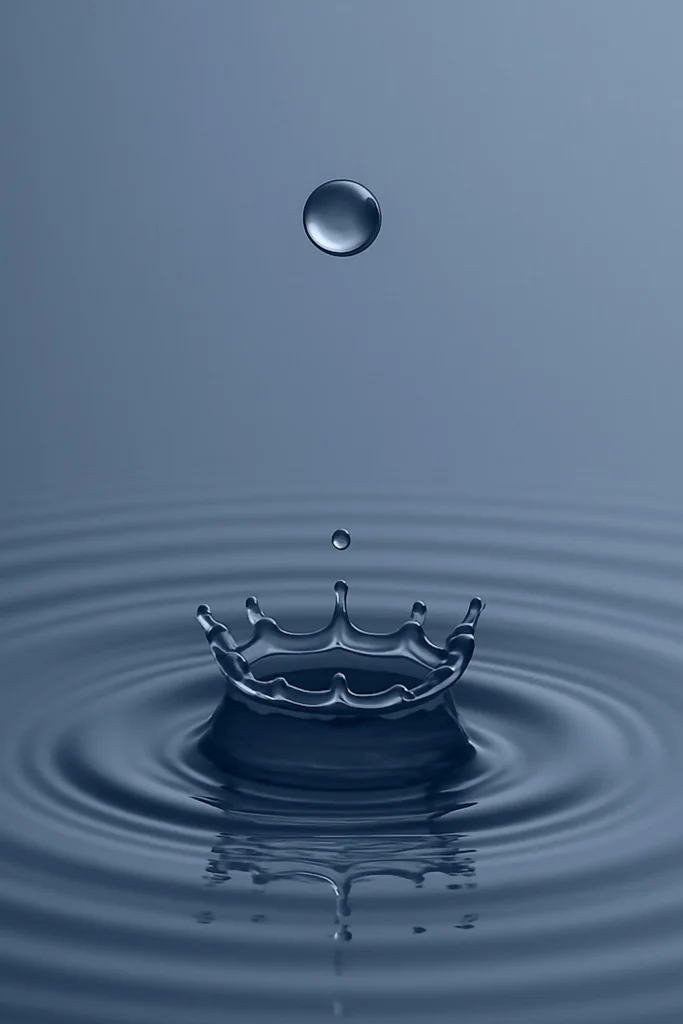 DROP OF LIGHT STEEL BLUE Giclée Print Poster