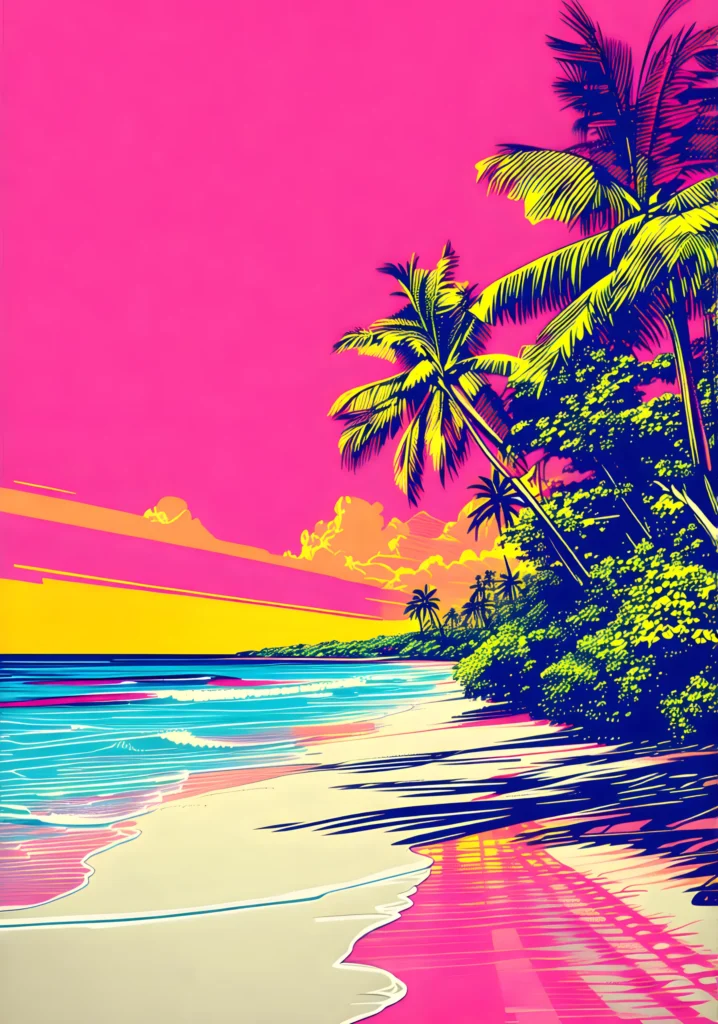 Giclée Print Poster PINK TIDE