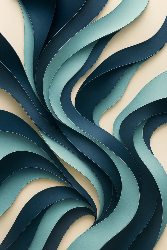 MIDNIGHT BLUE AND AQUA Giclée Print Poster